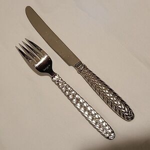 Ralph Lauren Equestrian Braid Flatware 1991, Fork And Knife